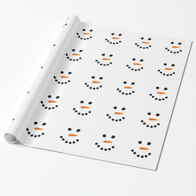 Papel De Presente Face de Neve (Desenrolado)
