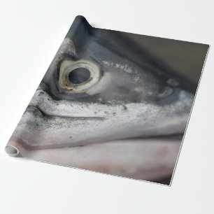 Papel De Presente Face de Salmão de Prata