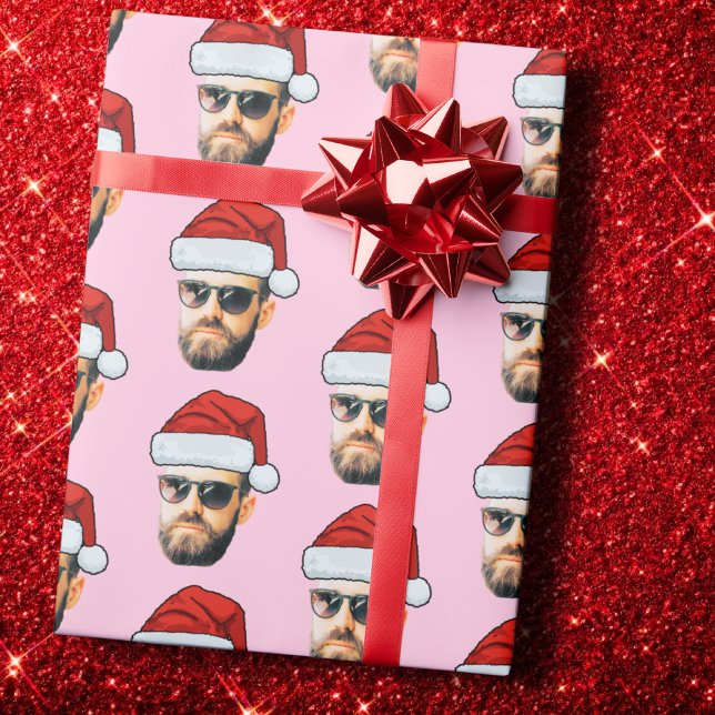 Papel De Presente Face Santa Hat Christmas Gift (Criador carregado)