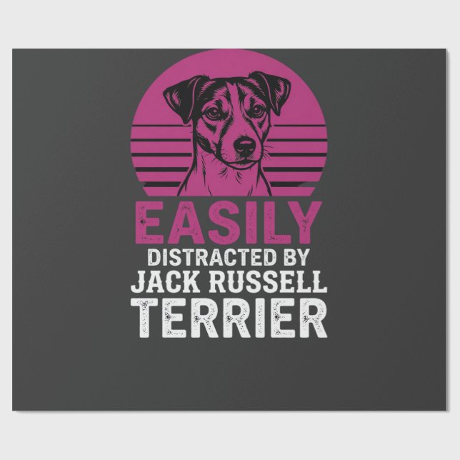 Papel De Presente Facilmente Distraído Por Jack Russell Terrier (Aberto)