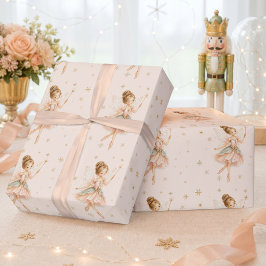 Papel De Presente Fada do Açúcar Quebra-Nozes Natal Aniversário