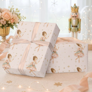 Papel De Presente Fada do Açúcar Quebra-Nozes Natal Aniversário