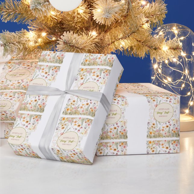 Papel De Presente Fada Fantasia Primeira Flor Silvestre (Feriados)