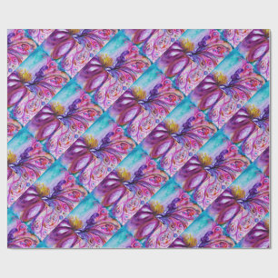 PAPEL DE PRESENTE FADA FLOR CUTE CAPRICHOSA EM ROSA,BRILHOS DORADOS