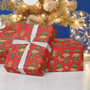 Papel De Presente Fadas de Natal e Quebra-Nozes de Menino Pequeno