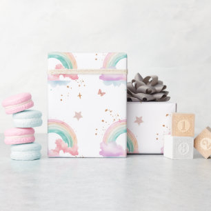 Papel De Presente Fairy Girl Rainbow Magic Teapot Aniversário