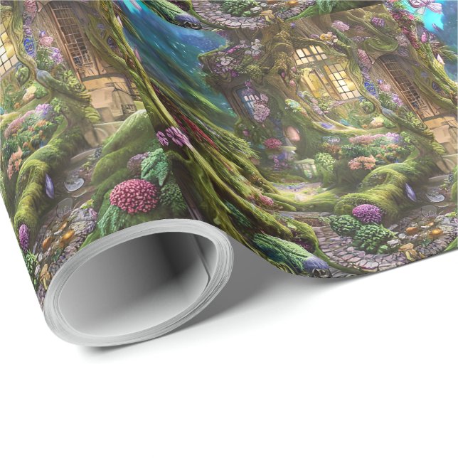 Papel De Presente Fairyland Forest Graphic (Ponta do rolo)
