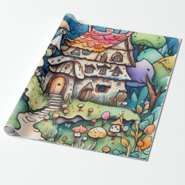 Papel De Presente Fairytale no papel de enrolação da feira