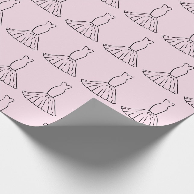 Papel De Presente Fairytalt Weding Vestido Romântico Rosa Sem Olho (Ponta)