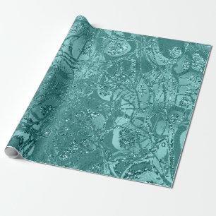 Papel De Presente Faísca Dourado do brilho da cerceta das pilhas
