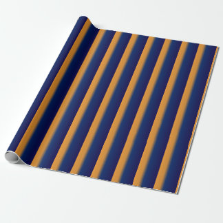 Papel De Presente Faixa Azul e Laranja