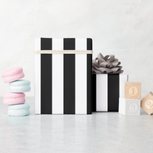 Papel De Presente Faixa branca e negra elegante