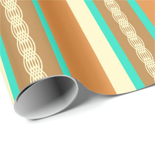 Papel De Presente Faixa de atração do século médio - bronzeado e tur