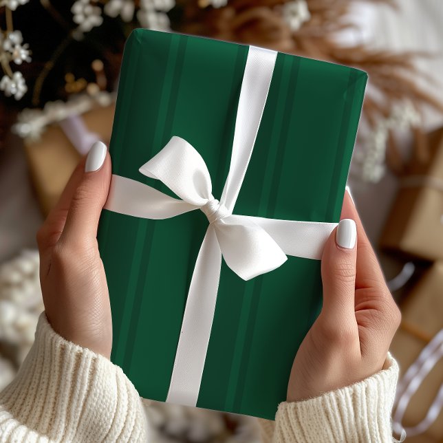 Papel De Presente Faixa de Feriado Verde (Criador carregado)