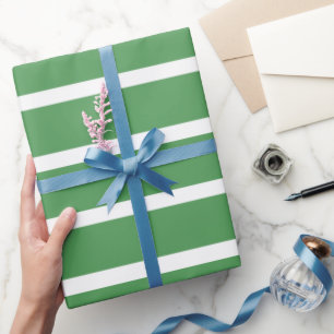 Papel De Presente Faixa Verde