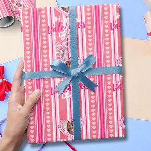 Papel De Presente Faixas de Dia de Valentim Personalizadas