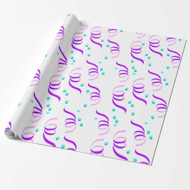 PAPEL DE PRESENTE FAIXAS DE FESTA (Desenrolado)