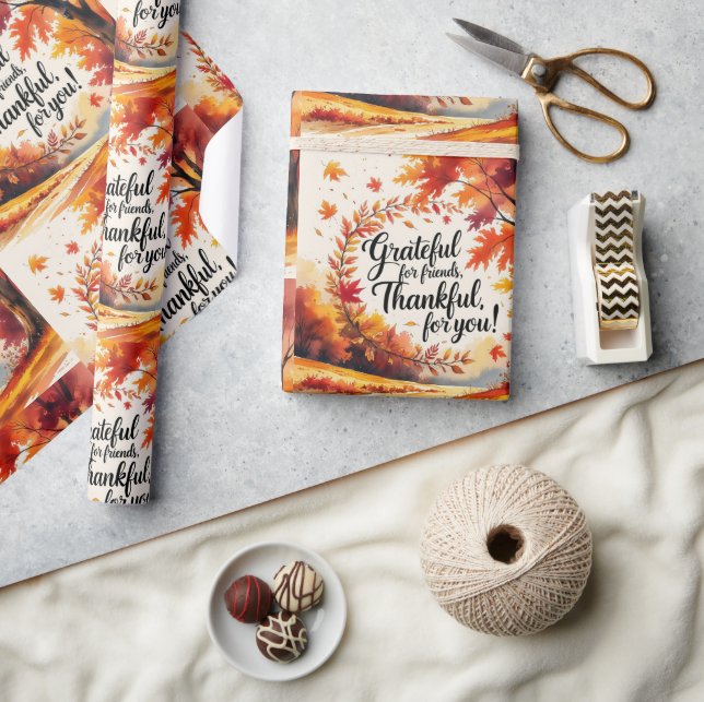 Papel De Presente Fall amizade (Artesanato)