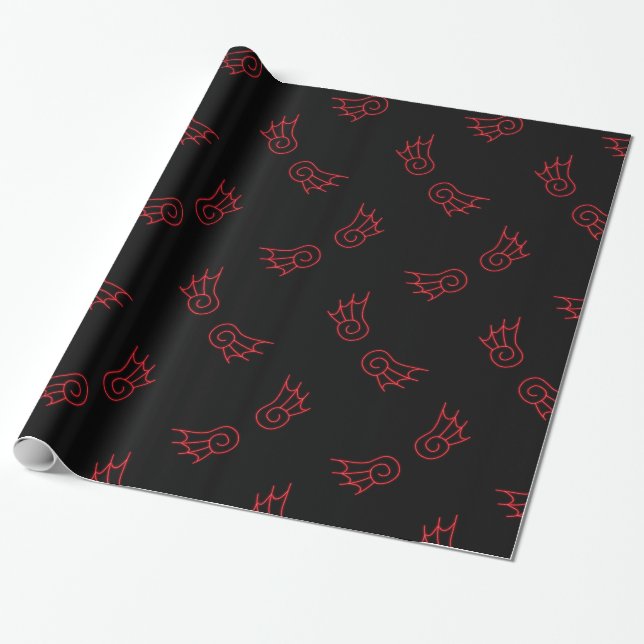 Papel De Presente Falln Chibi Demon Wings (Desenrolado)