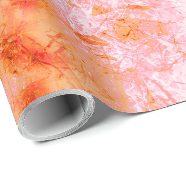 Papel De Presente Falsa pele de salmão, com partes clareadas (Ponta do rolo)