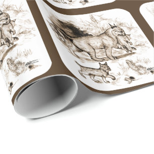Papel De Presente Família Bobcat