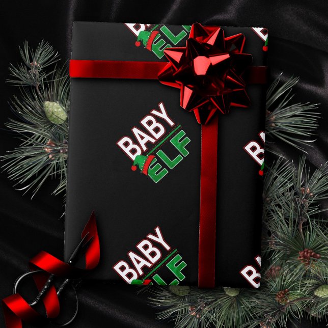 Papel De Presente Família Elf | Feriado de Natal do Baby Elf #TeamEl (Criador carregado)