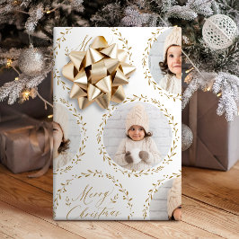 Papel De Presente Família Feliz Natal Moderno Script M 6 foto