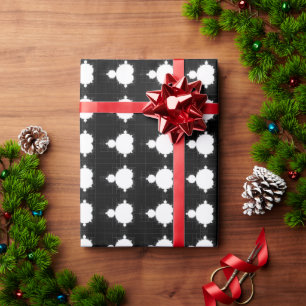 Papel De Presente Famoso Mandelbrot colocou White em preto