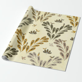 Papel De Presente Fancy Birds and Flowers 2
