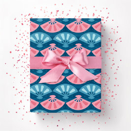 Papel De Presente Fanfare in Pink and Aqua