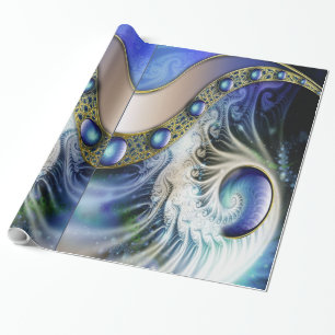 Papel De Presente Fantasia fractal abstrata