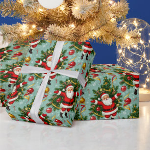 Papel De Presente Fantasias de Férias Antigas: Jubileu do Papai Noel