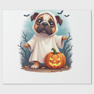 Papel De Presente Fantasma Bulldog Boo