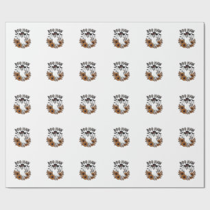 Papel De Presente Fantasma de Cowboy de Girassóis de Morcegos do Dia