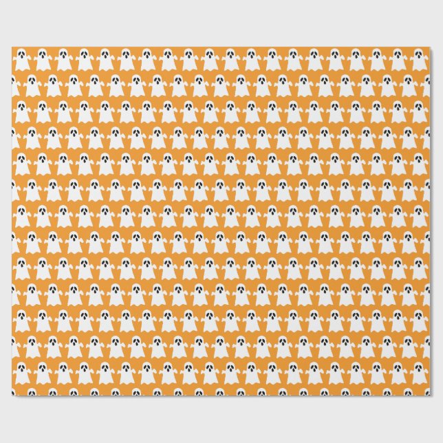 Papel De Presente Fantasma de Halloween (Aberto)