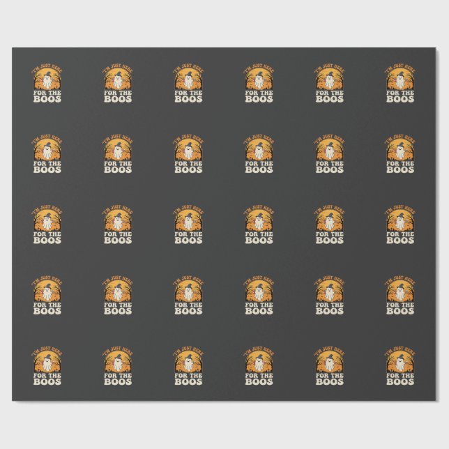 Papel De Presente Fantasma de Halloween Aqui Para Os Vaias (Aberto)