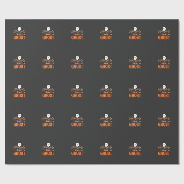 Papel De Presente Fantasma de Halloween Design de Fantasminha Traves (Aberto)