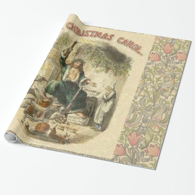 Papel De Presente Fantasma do Natal Presente Scrooge (Desenrolado)
