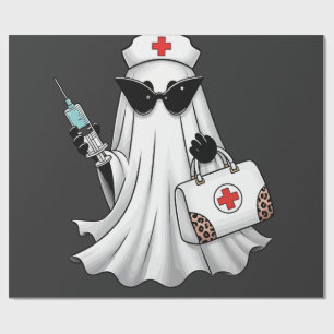 Papel De Presente Fantasma Enfermeira Halloween