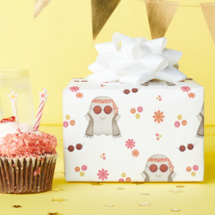 Papel De Presente Fantasma Floral das Crianças Cuecas do Halloween
