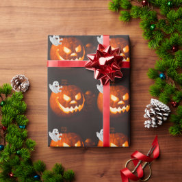 Papel De Presente Fantasma Fofo Assustador de Halloween