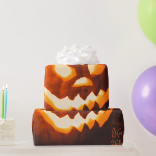 Papel De Presente Fantasma Fofo Assustador de Halloween