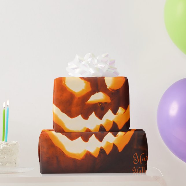 Papel De Presente Fantasma Fofo Assustador de Halloween (Presentes para festas)