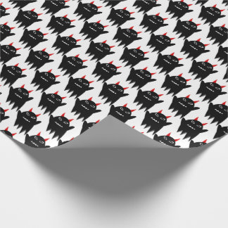 Papel De Presente Fantasma Negro Spooky Com Cavalos Vermelhos