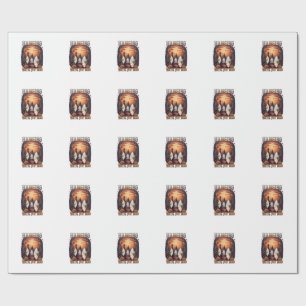 Papel De Presente Fantasmas de Halloween Pendurados Abóboras Lua Che