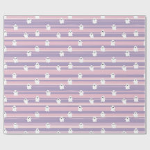 Fantasmas Fofos Listra Rosa Roxo Halloween