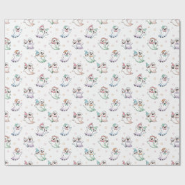 Papel De Presente Fantasminhas Lindos Gravatas Borboleta Chapéus Hal