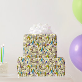 Papel De Presente Fantásticos Capturadores de Sonhos Padrão de Cores