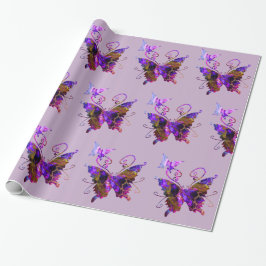 Papel De Presente Fantasy Butflies