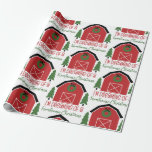 Papel De Presente Farmhouse Christmas<br><div class="desc">Papel de moldagem de natal para fazendeiros</div>